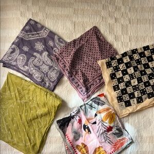 Set of 5 Madewell Cotton Bandanas